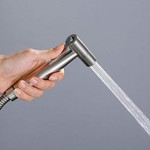 Stainless Steel Health Faucet for Bathroom/Jet Spray for Toilet Shower Faucet, Silver, Brushed Finish