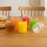 Plastic Glass Set of 6 - TransparentCasa Glass, Unbreakable Tall Ribbed Glasses forWater, Juice, Cocktails, Mocktails & Beverages,Reusable and Easy to Clean, Everyday Drinkware(300 ml) Visit the SUPERMOM Storel - Image 3