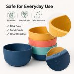Wheat Straw Dinner Set (16 Pieces) | Eco-Friendly Plates, Bowls & Glasses Set | Lightweight, Unbreakable, BPA-Free Tableware | Reusable Dining Set for Home, Kids & Travel - Image 3