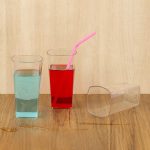 Square Polycarbonate Water Unbreakable GlassSet of 6, (300ml, Transparent) - Image 3